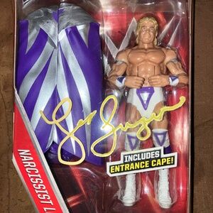 WWE Elite Series 45 Lex Luger. Very Rare! Signed!